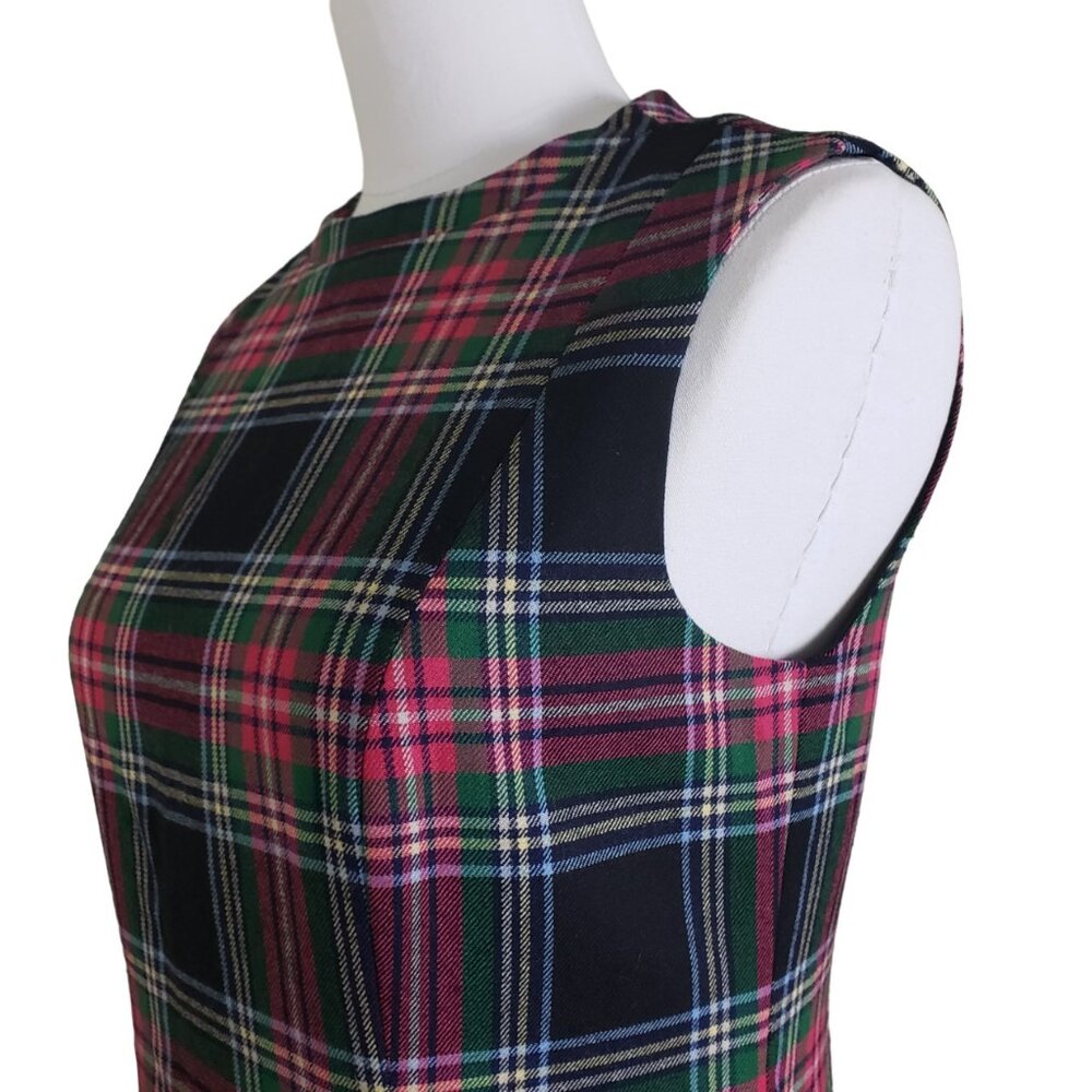 Pendleton Sheath Lined Plaid Dress 6 Wool Plaid Classic Style Like New Condition - Picture 2 of 11